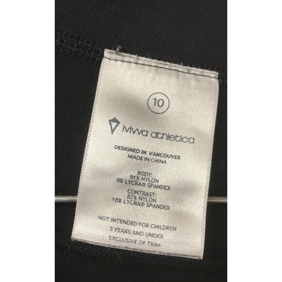 EUC Ivivva LuluLemon Athletica Long Sleeve Shirt Sz 10 Black 1/4 Zip Fold Mitts - Picture 5 of 10